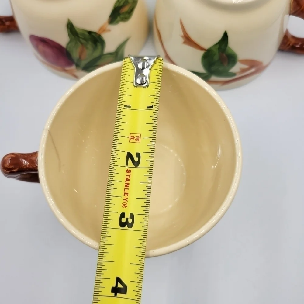 Vintage Franciscan Apple Set of Three Mugs (No Saucers)